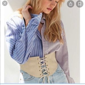 Faux leather corset, silence +noise, small